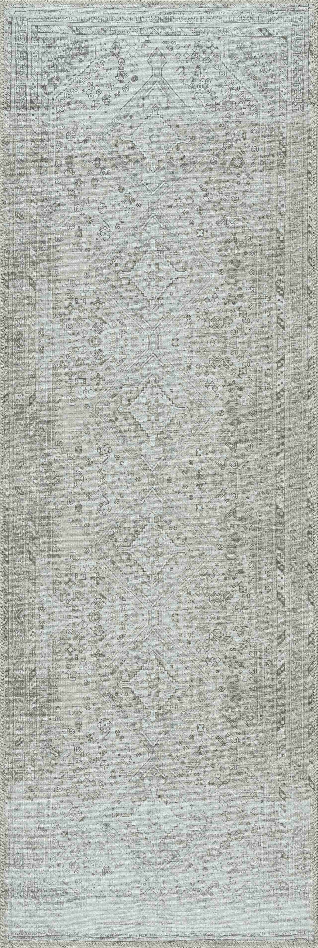 Barny Sage Flat Pile Washable Rug