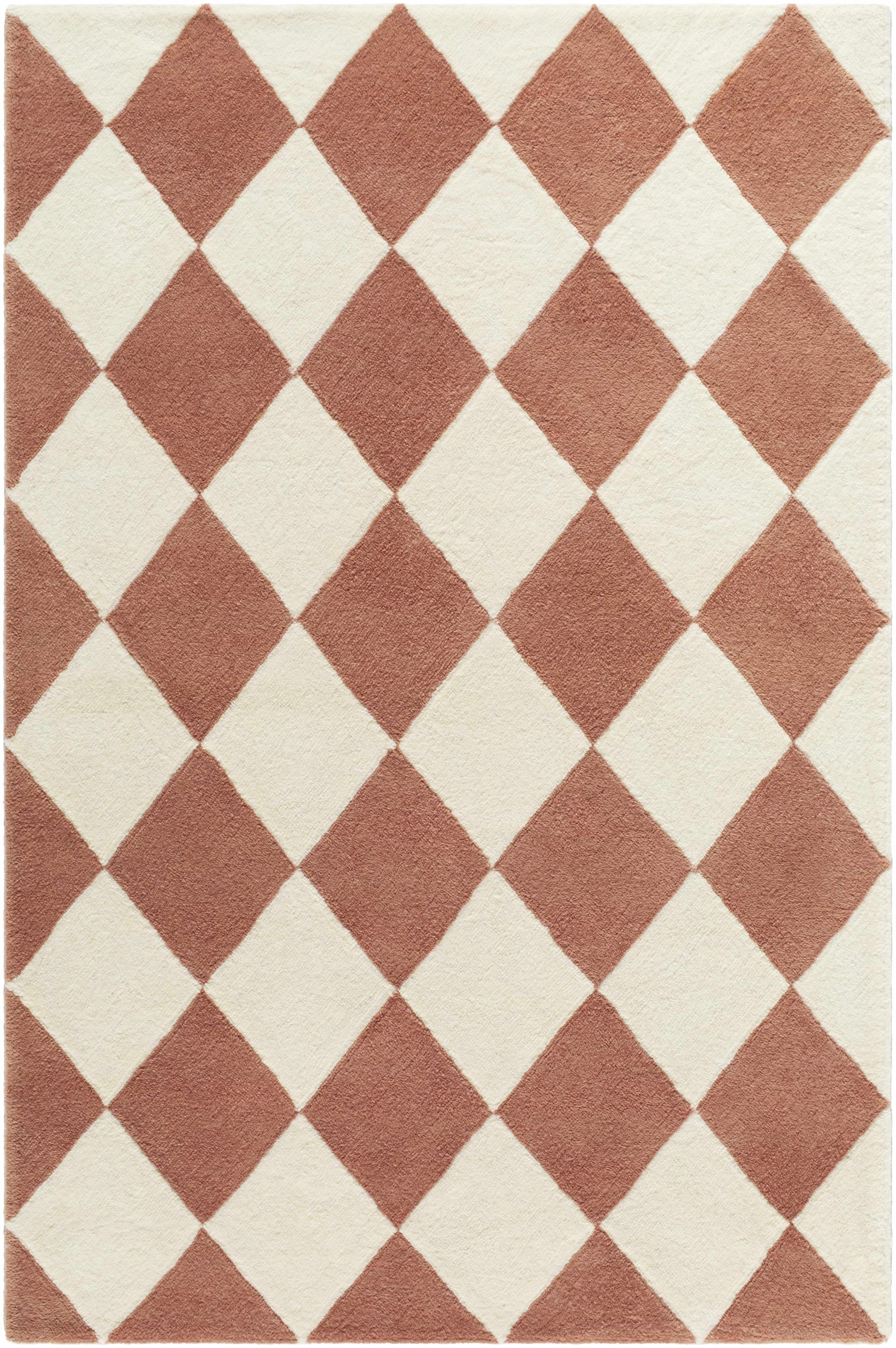 Almeda Diamond Washable Wool Rug