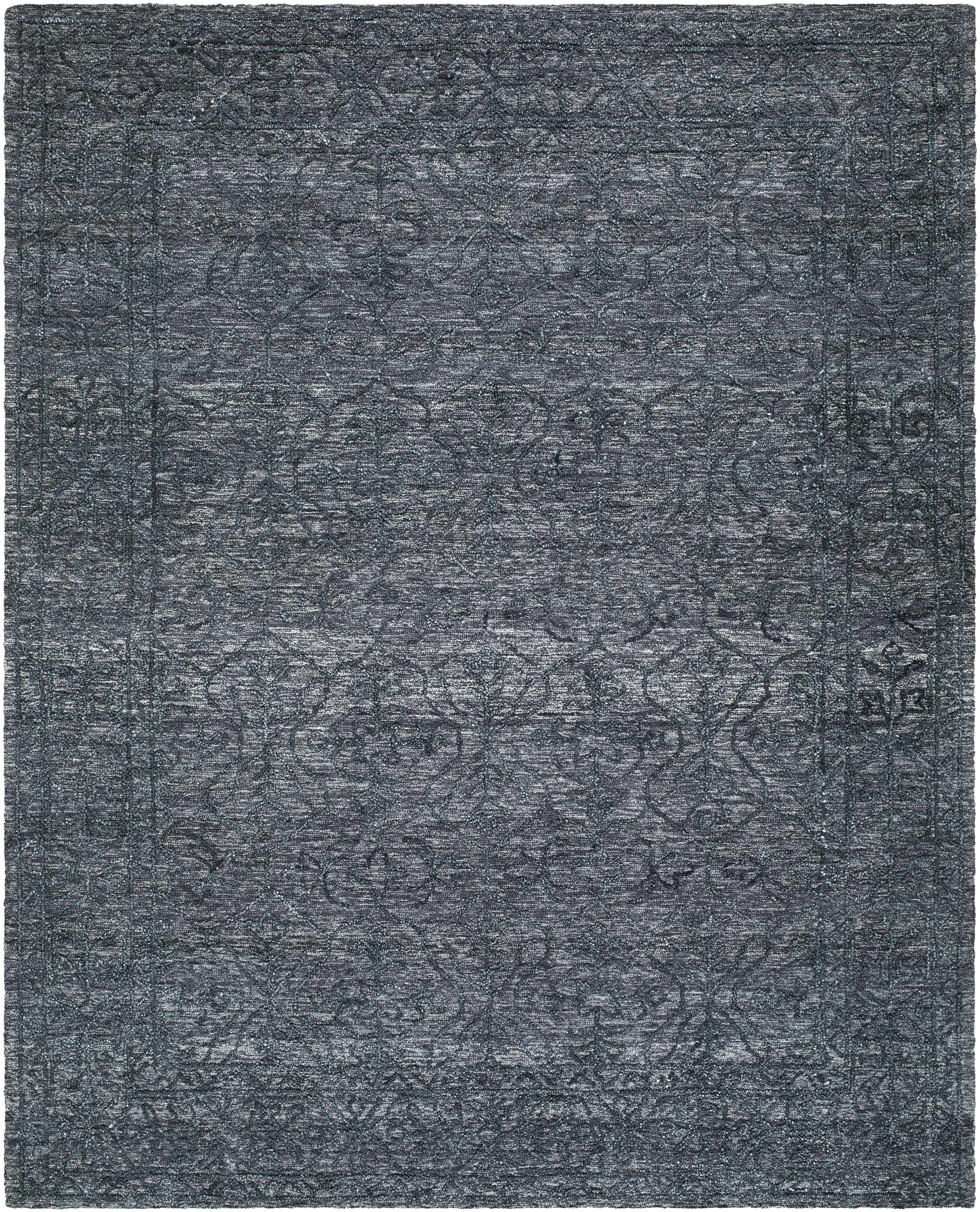 Yadid Black Wool Area Rug