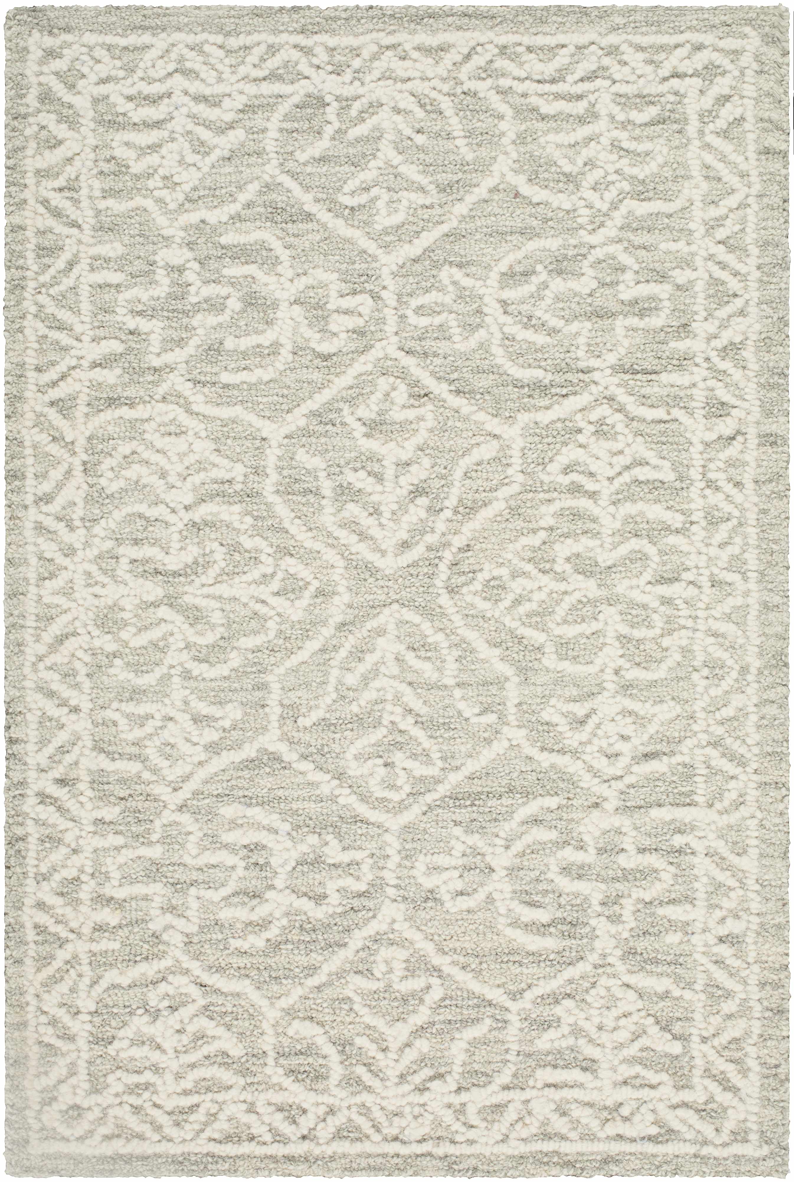 Yadid Gray Wool Area Rug