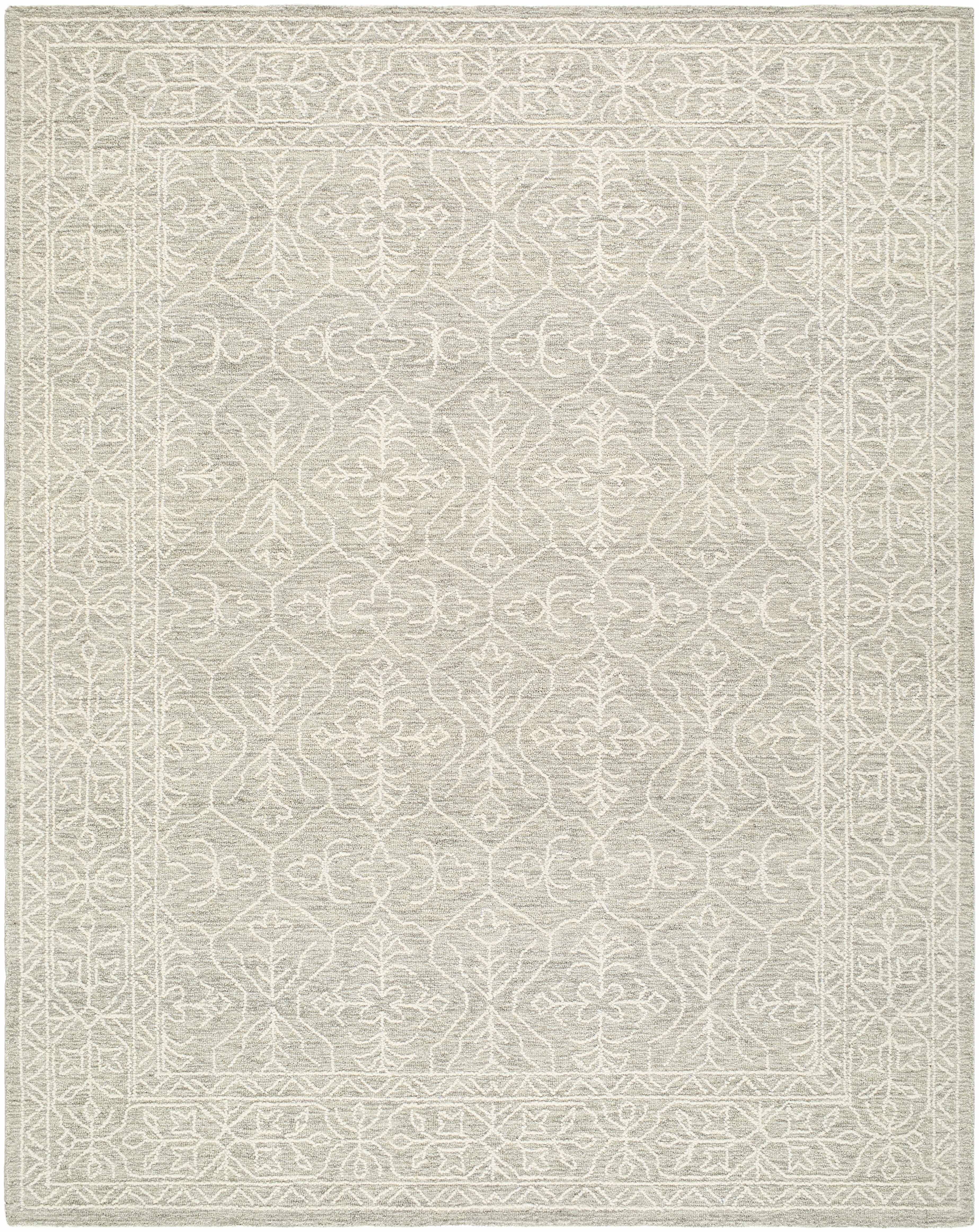 Yadid Gray Wool Area Rug