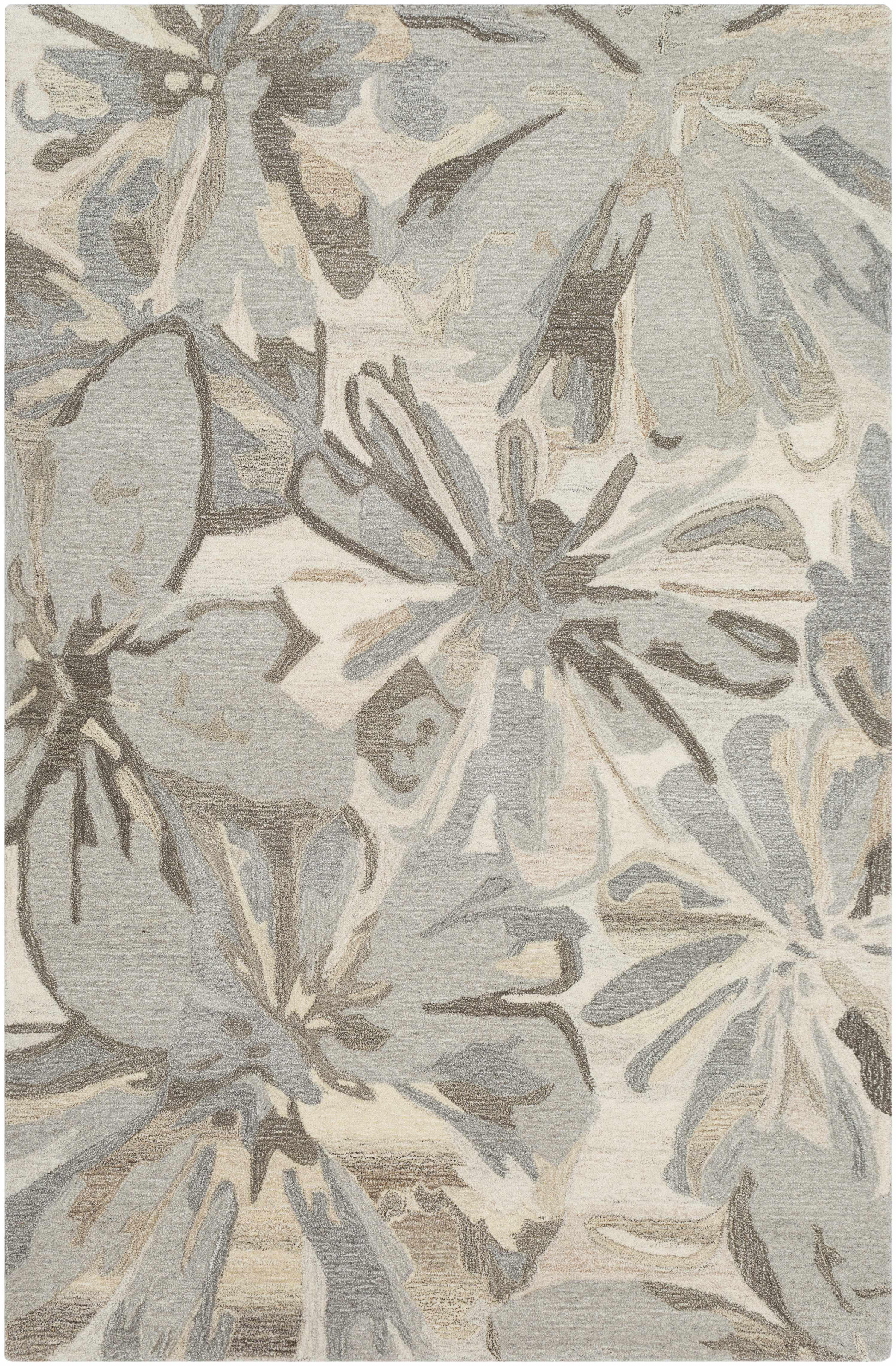 Ilfeld Athena Beige Floral Wool Rug