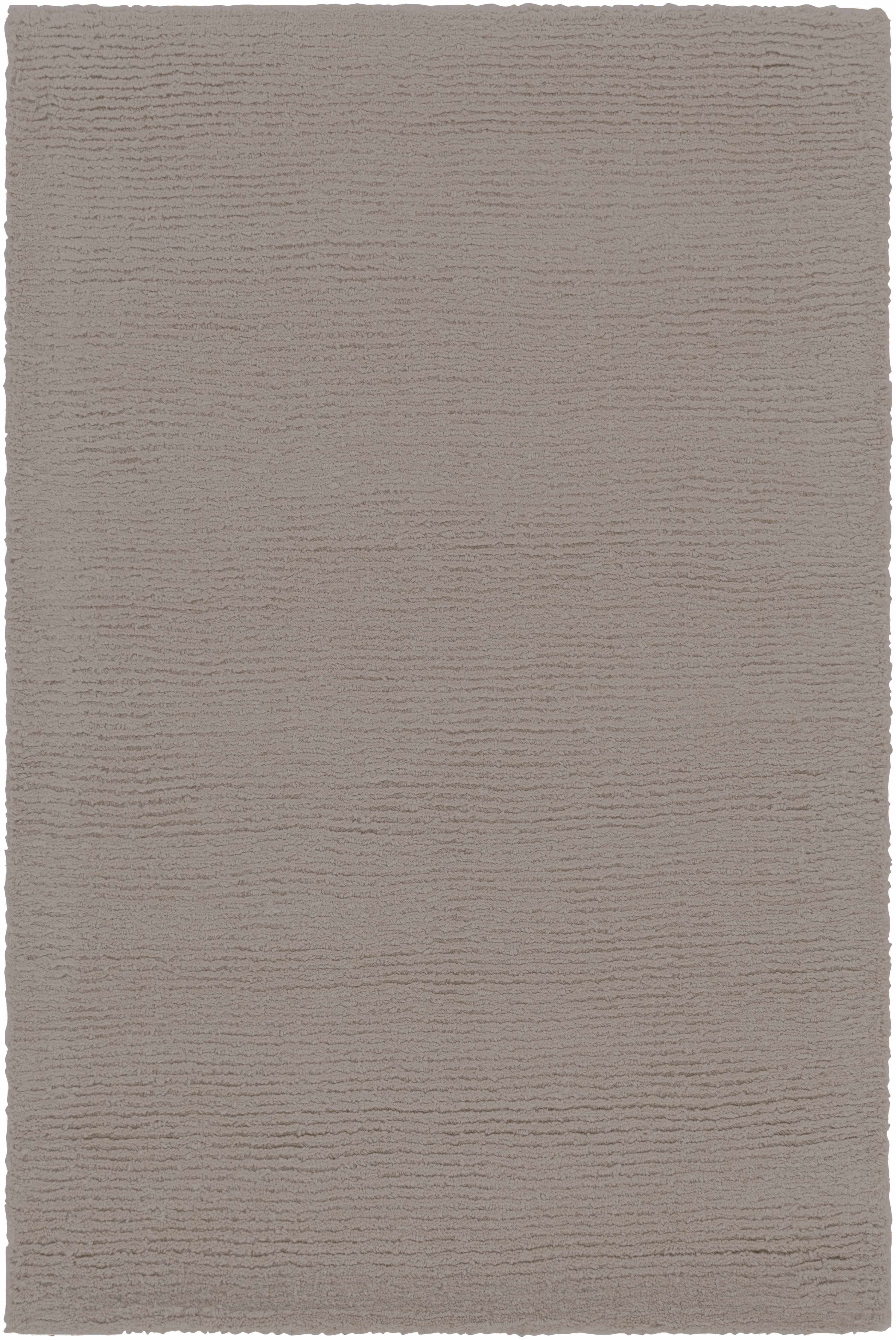 Brockton Solid Gray Wool Rug