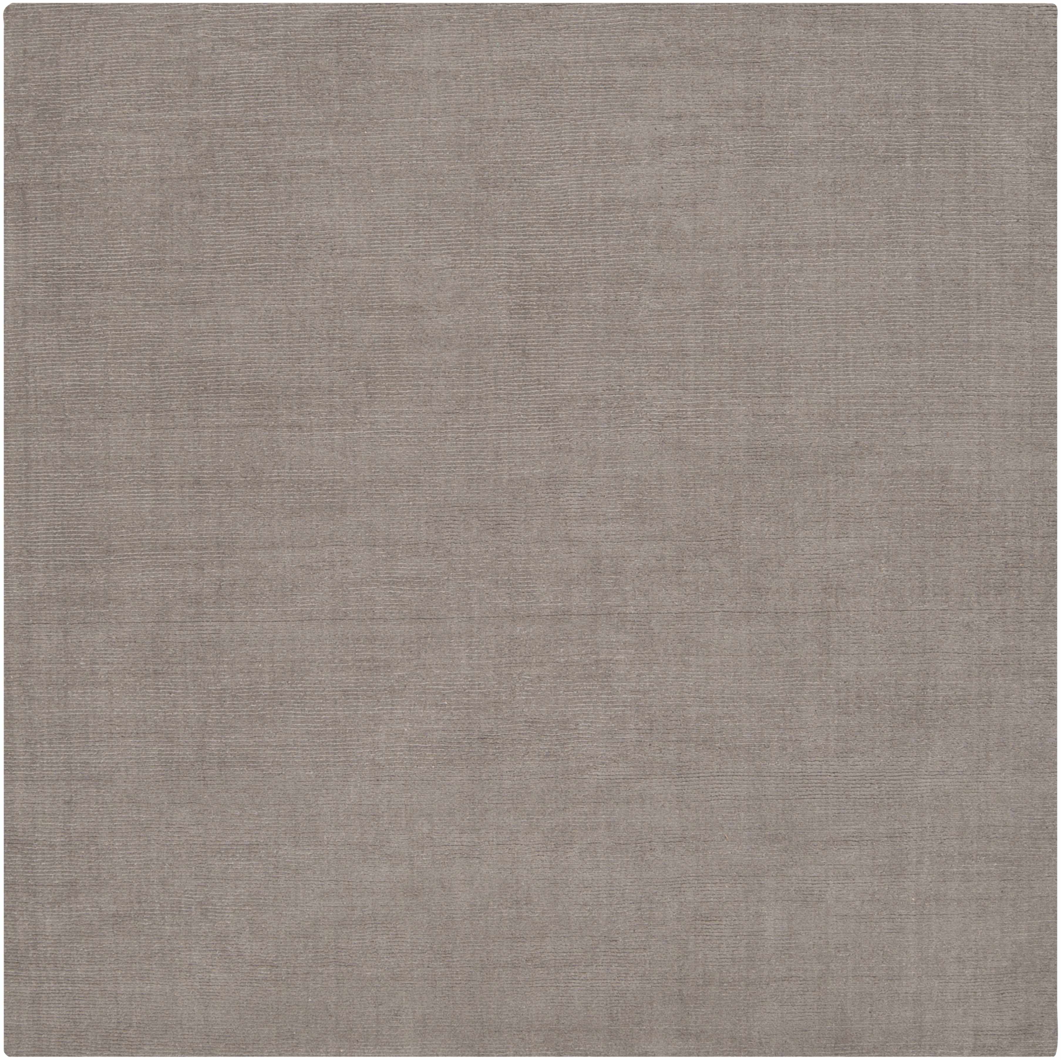 Brockton Solid Gray Wool Rug