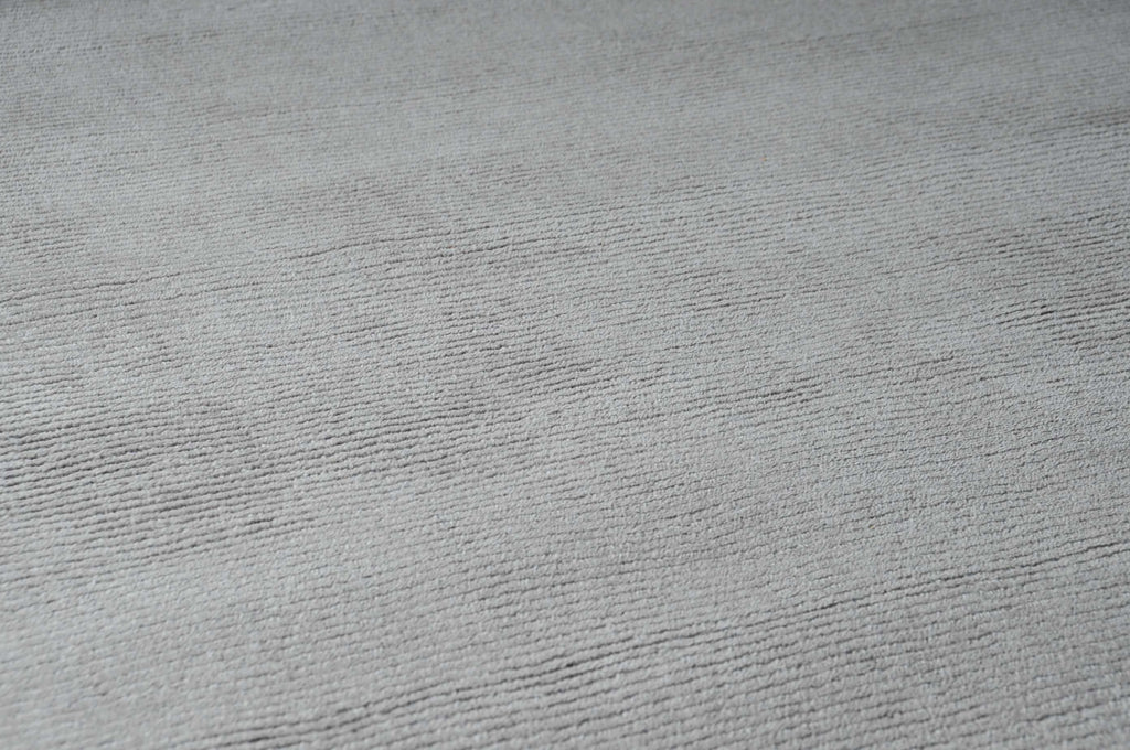 Brockton Solid Gray Wool Rug