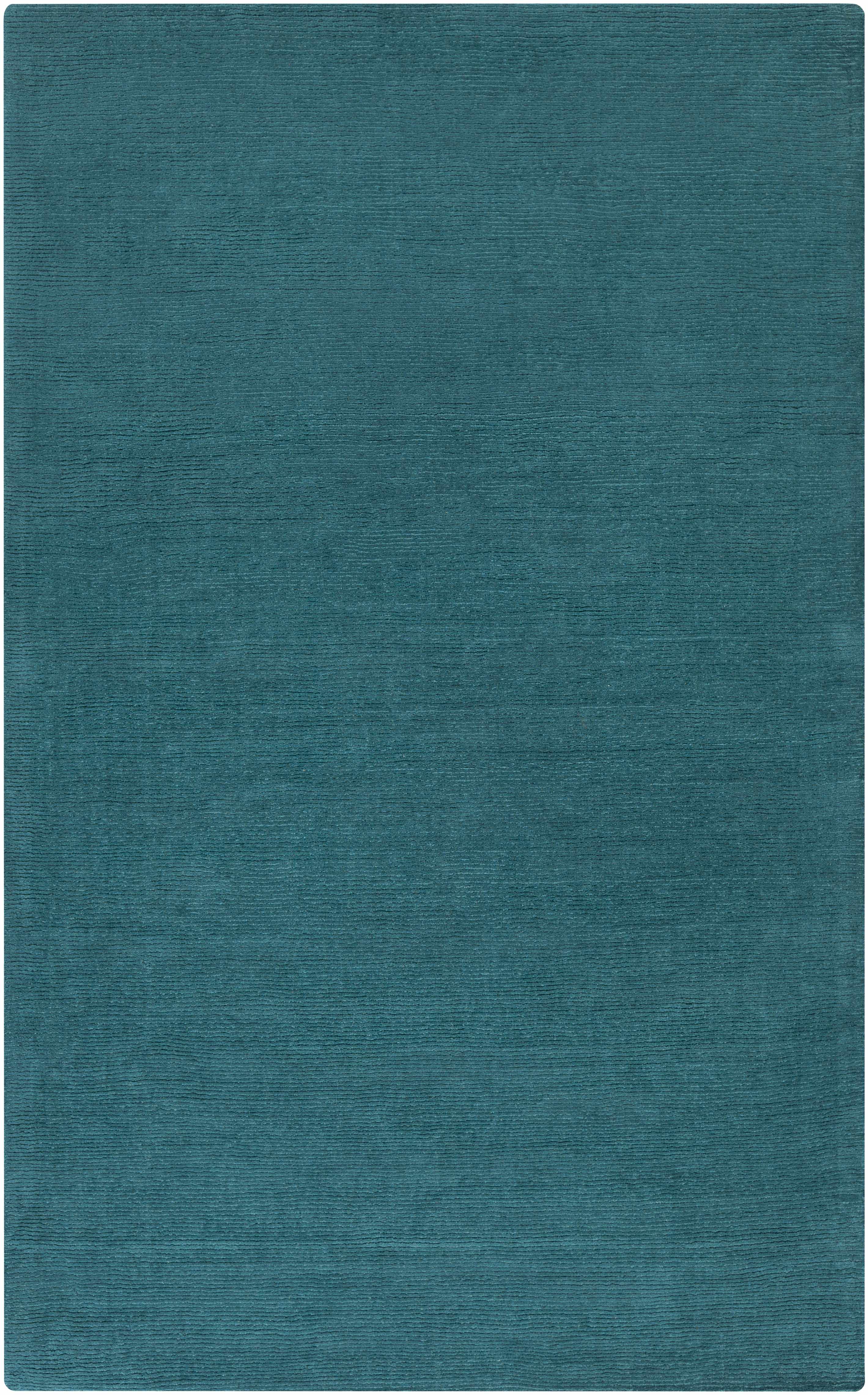 Brockton Solid Teal Wool  Rug