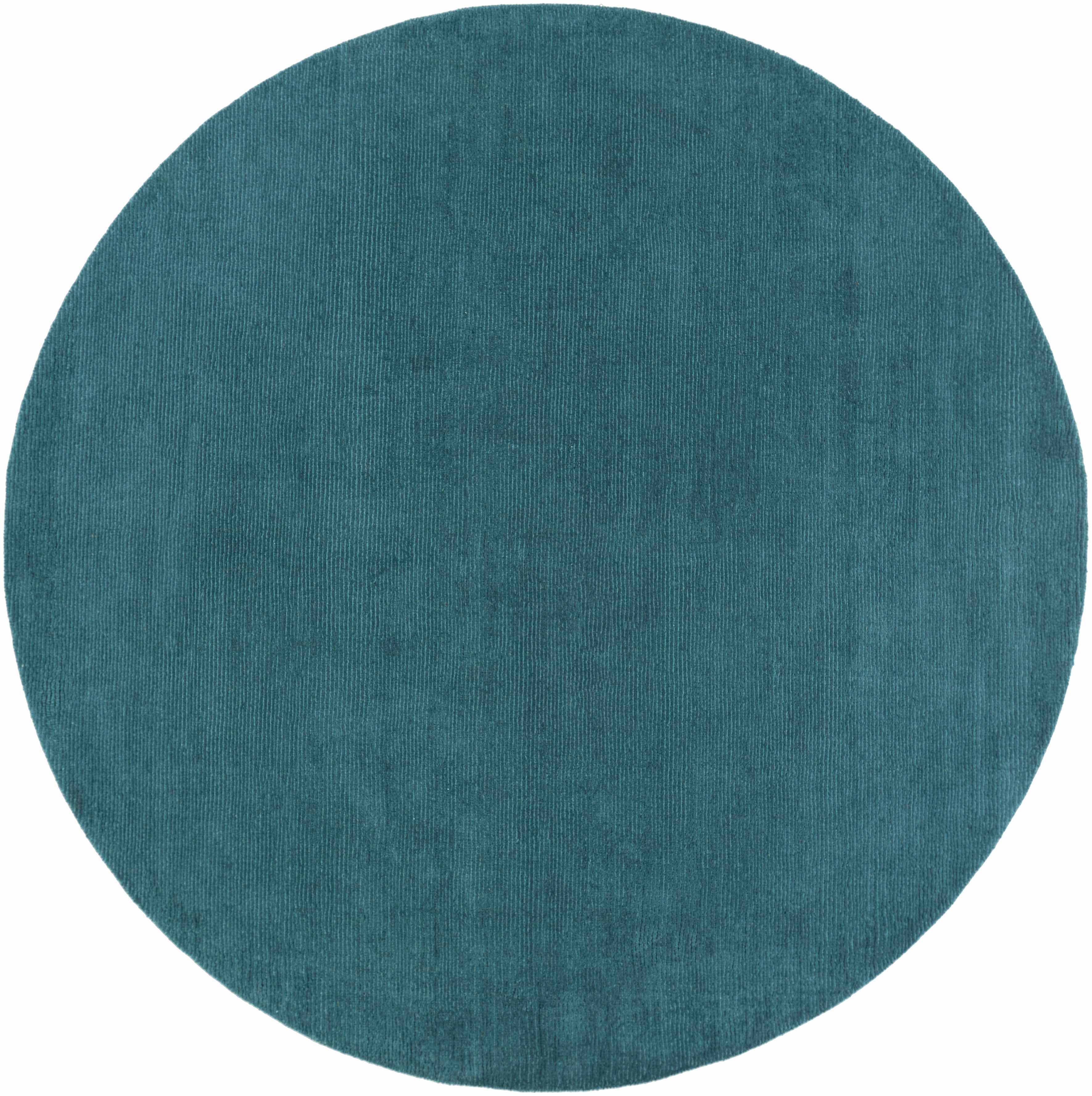 Brockton Solid Teal Wool  Rug