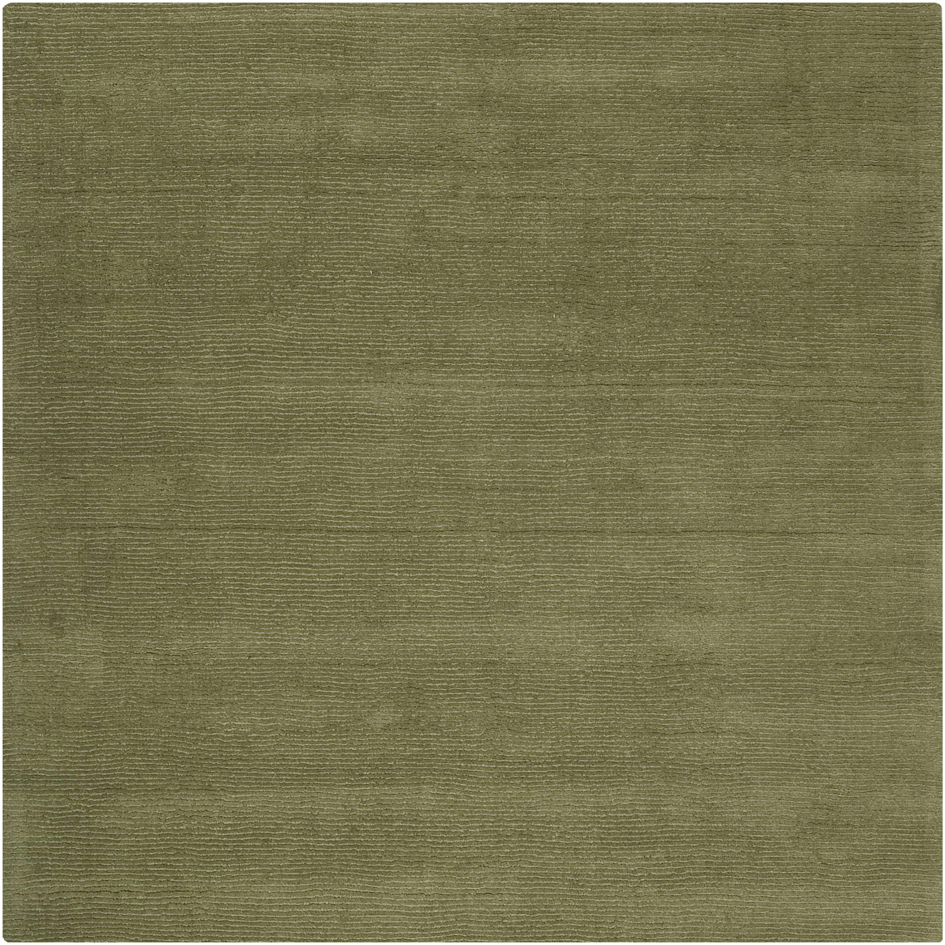 Brockton Solid Sage Green Wool Rug