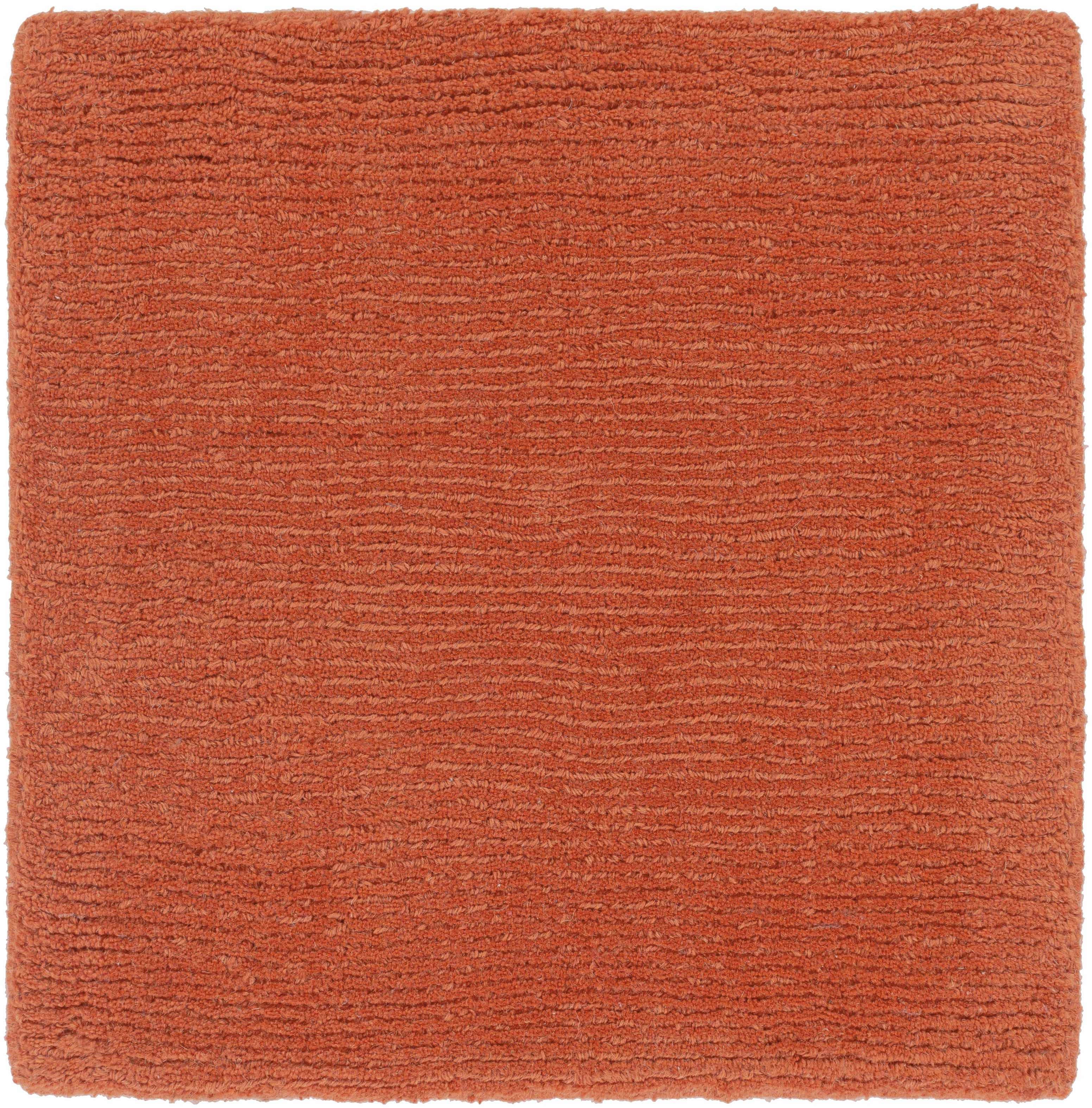 Brockton Solid Orange Wool Rug